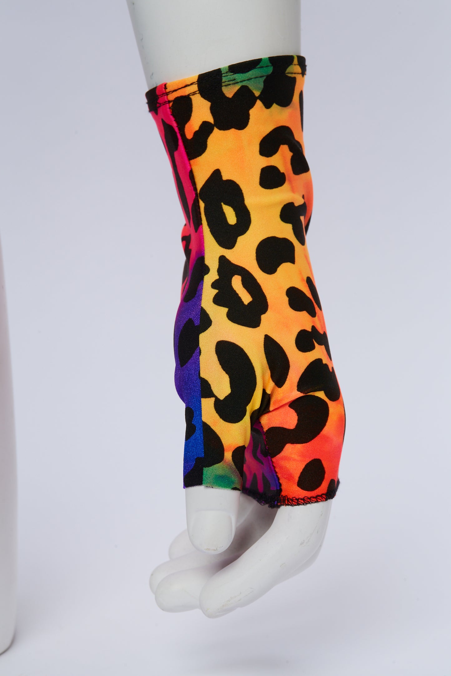 Fingerless Gloves- Rainbow Leopard