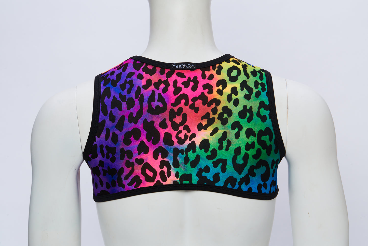 Men's Cropped Harness- Rainbow Leopard