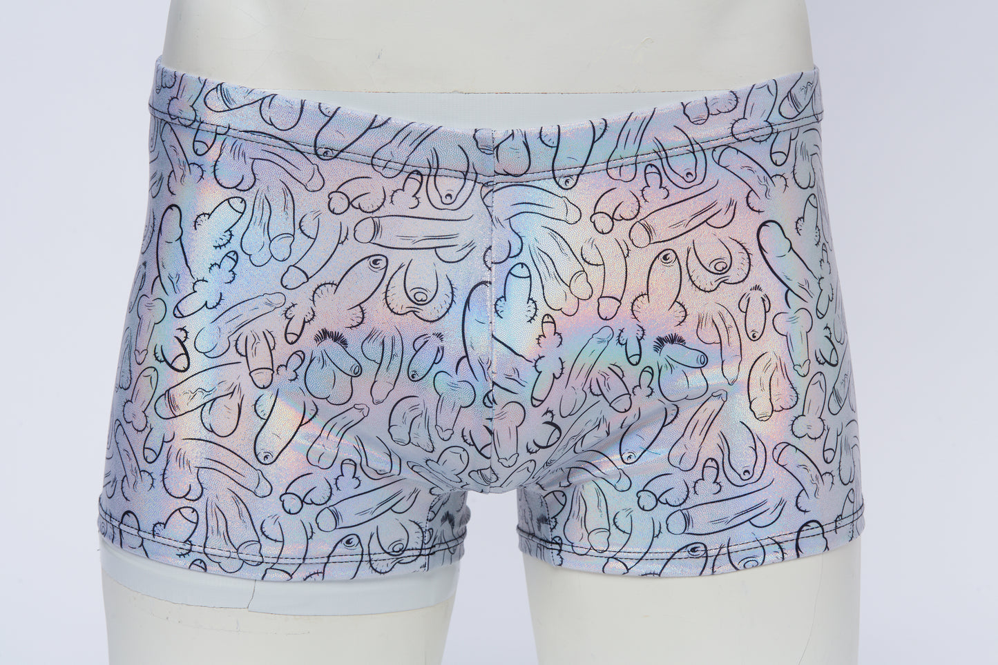 Men's Square Cut Short- Hologram Weiner Fest