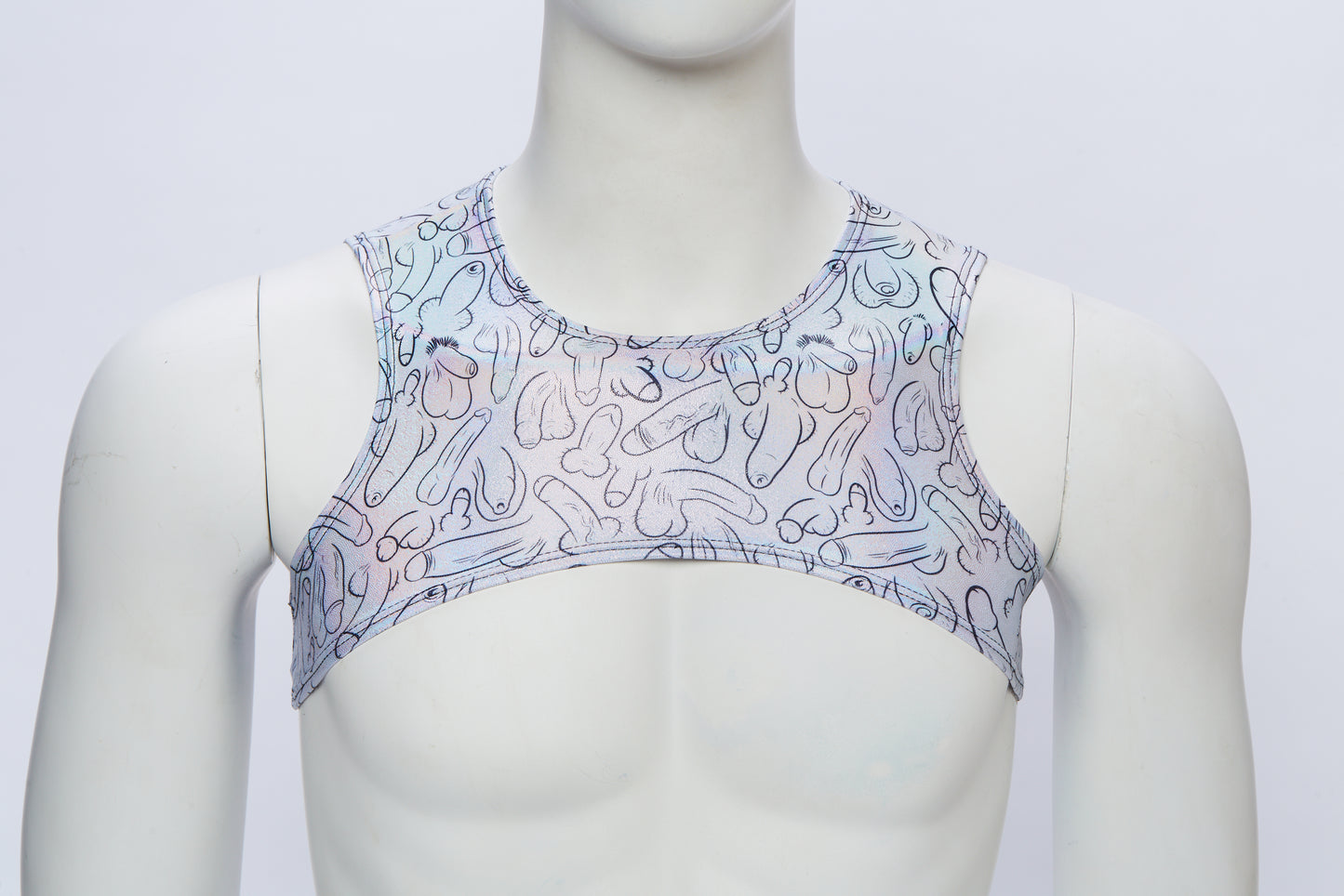 Men's Cropped Harness- Hologram Weiner Fest