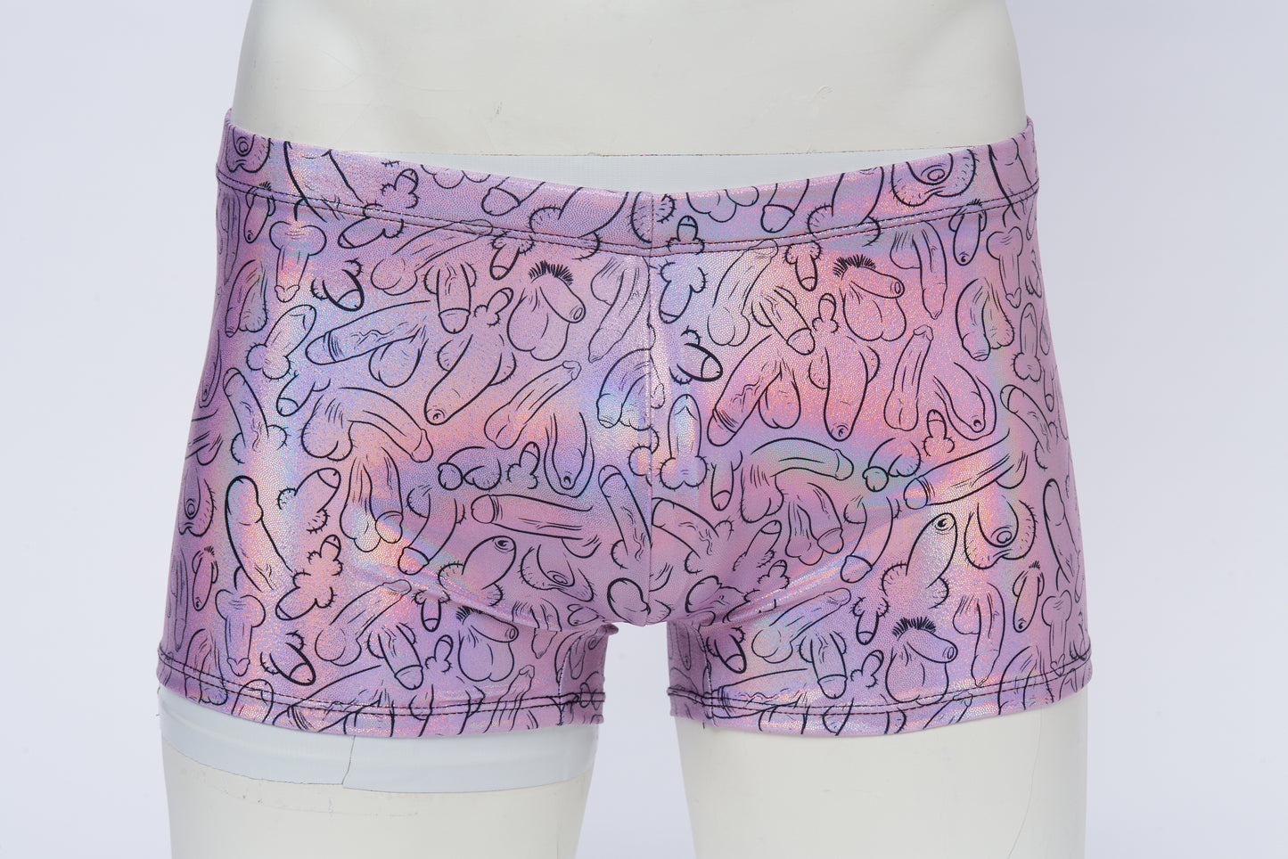 Men's Square Cut Short- Hologram Weiner Fest