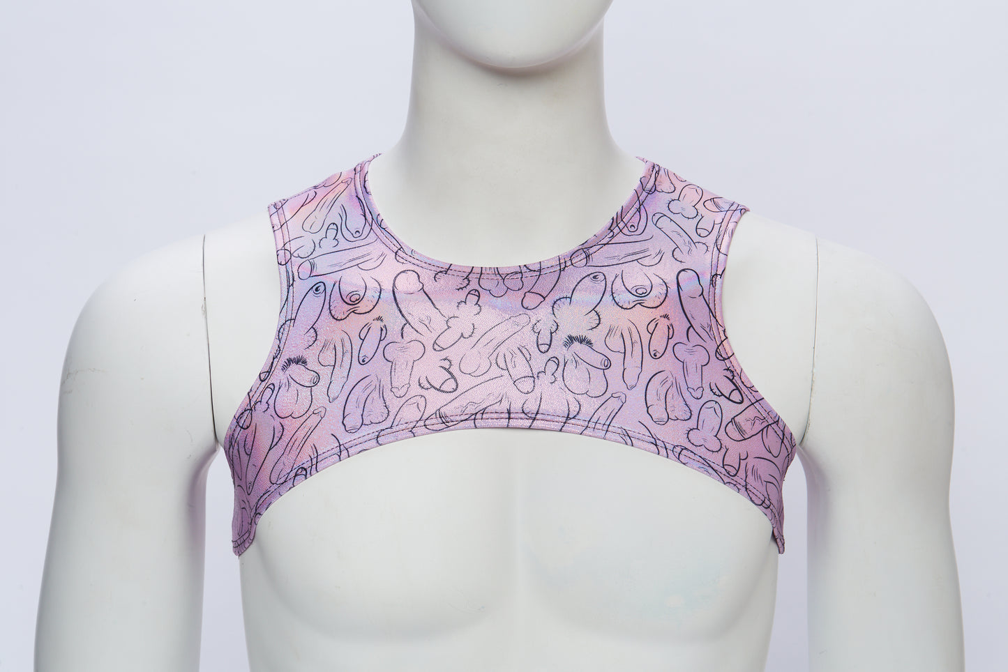 Men's Cropped Harness- Hologram Weiner Fest