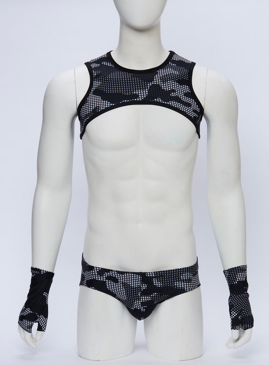 Camostar Cropped Harness with Briefs and Gloves