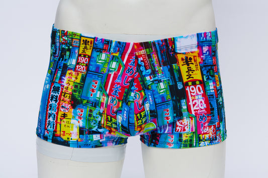 Men's Square Cut Short- Tokyo Lights