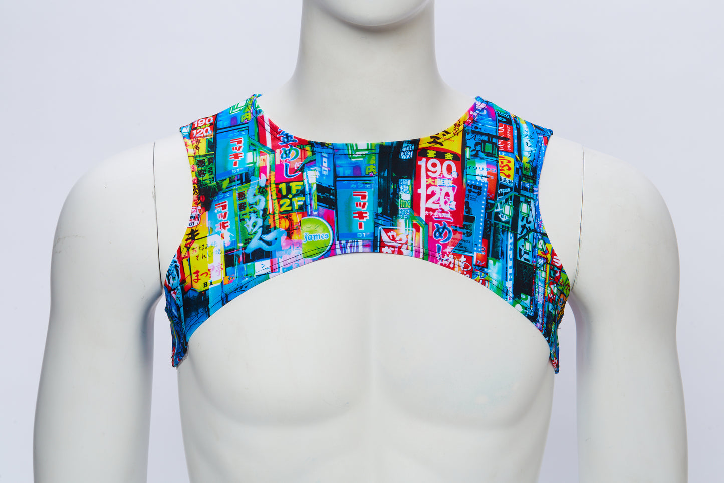 Men's Cropped Harness- Tokyo Lights