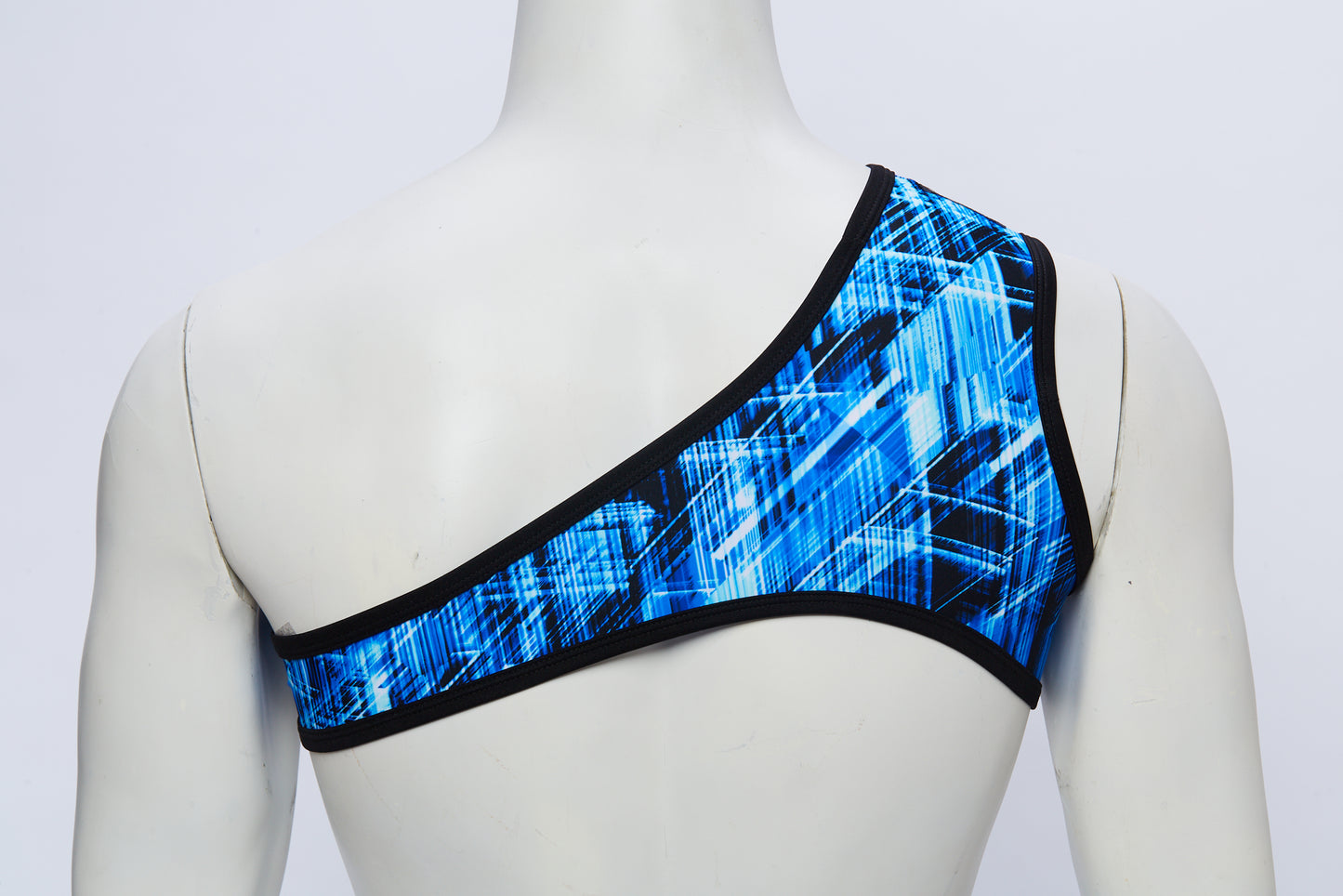 Men's Asymmetrical Harness- Blue Static