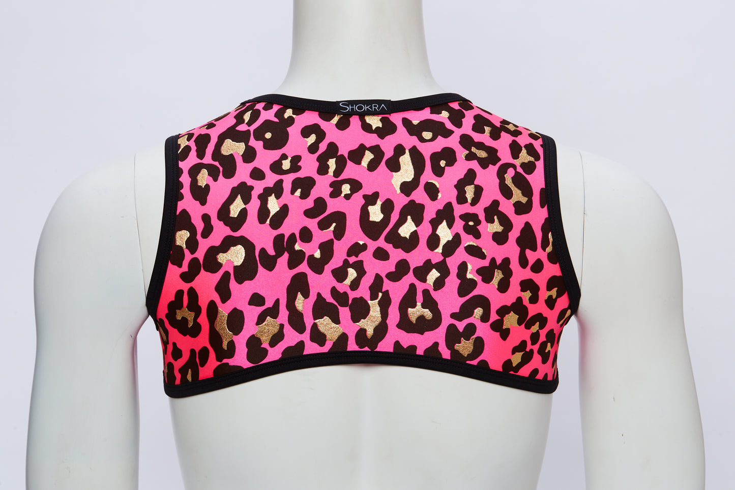 Men's Cropped Harness- Pink Leopard