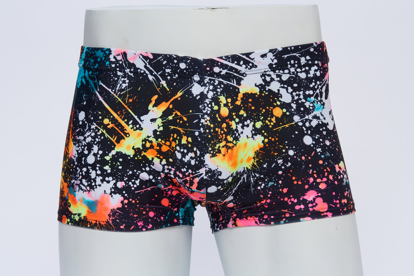 Men's Square Cut Short- Neon Splatter