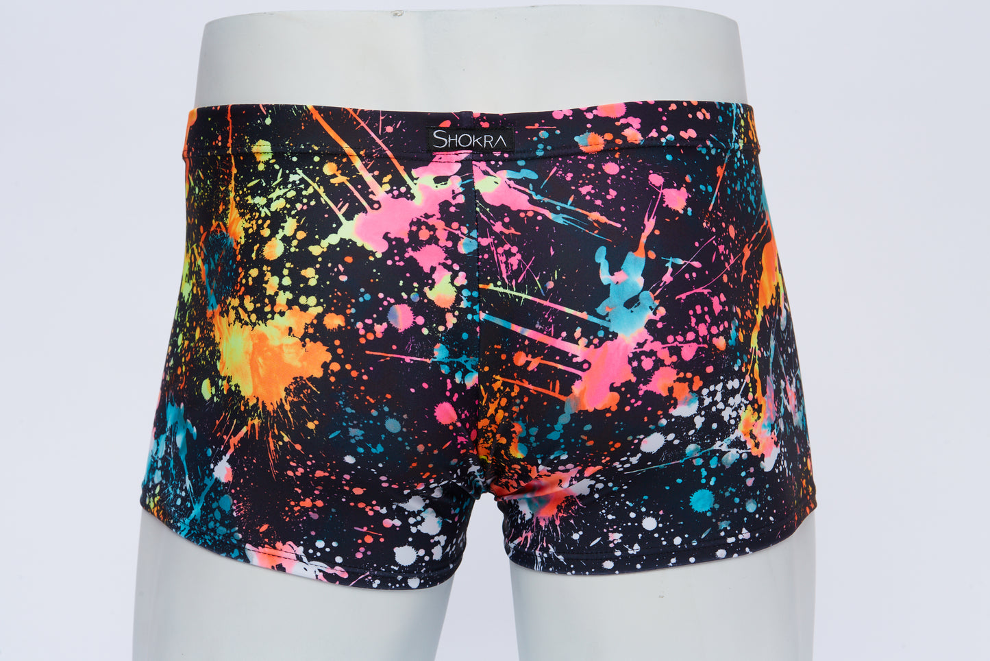 Men's Square Cut Short- Neon Splatter