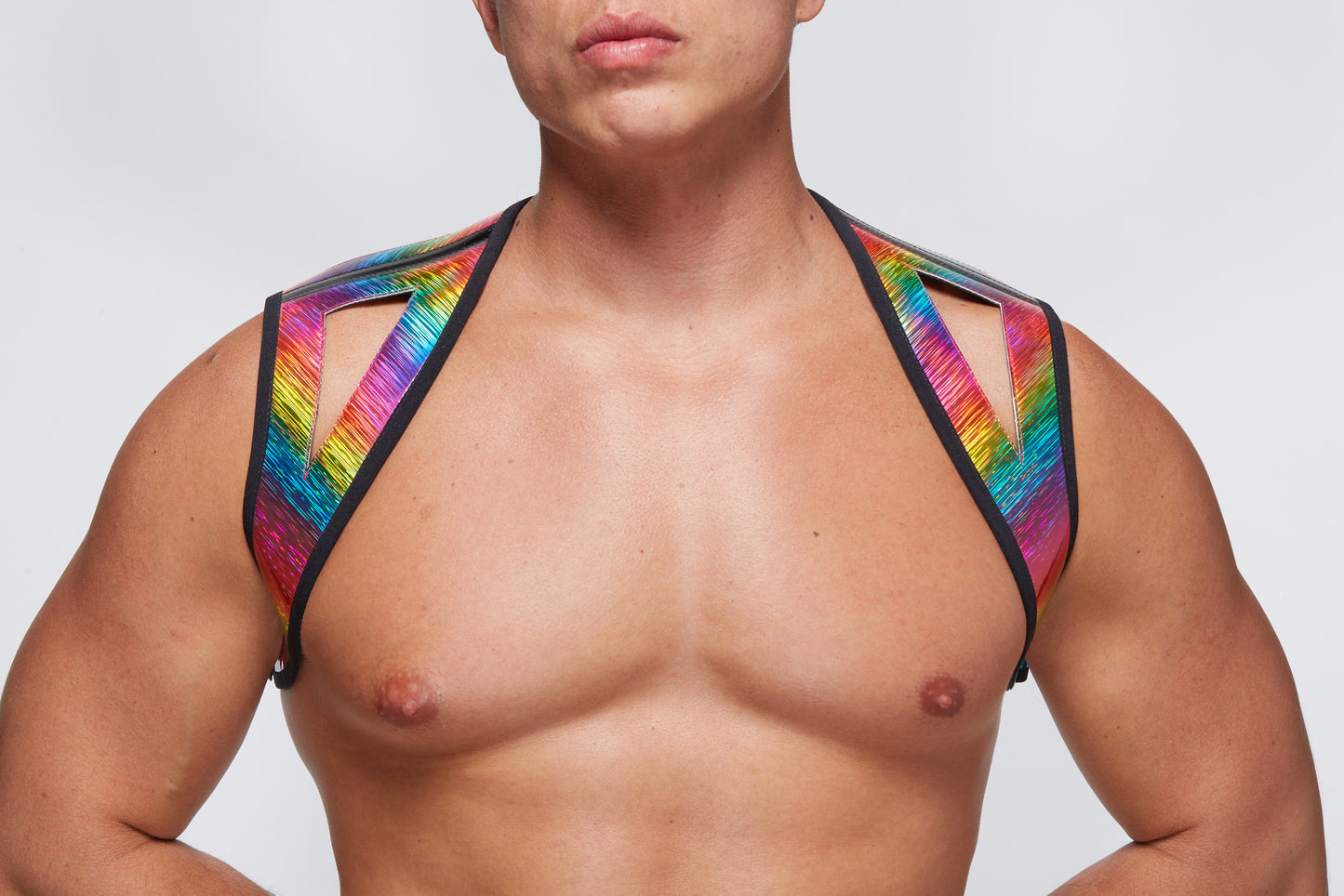 Atticus Harness - Cut Out/Rainbow Hologram