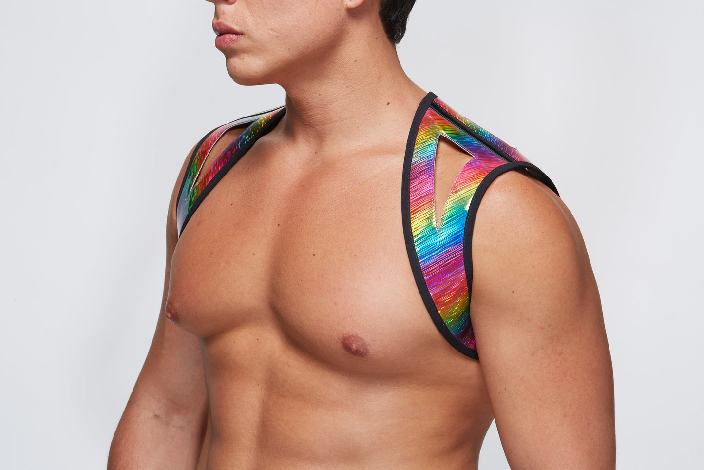 Atticus Harness - Cut Out/Rainbow Hologram