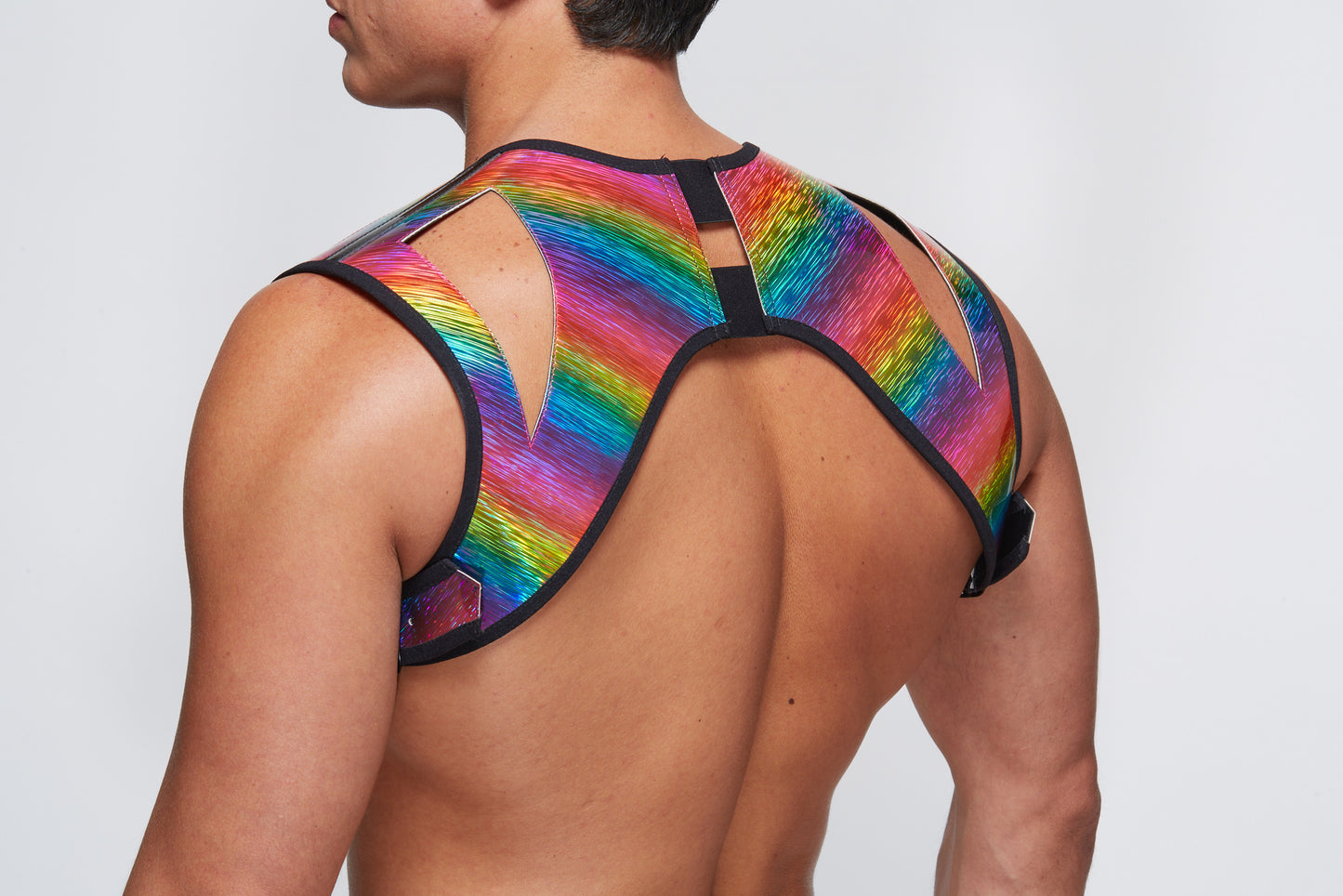 Atticus Harness - Cut Out/Rainbow Hologram