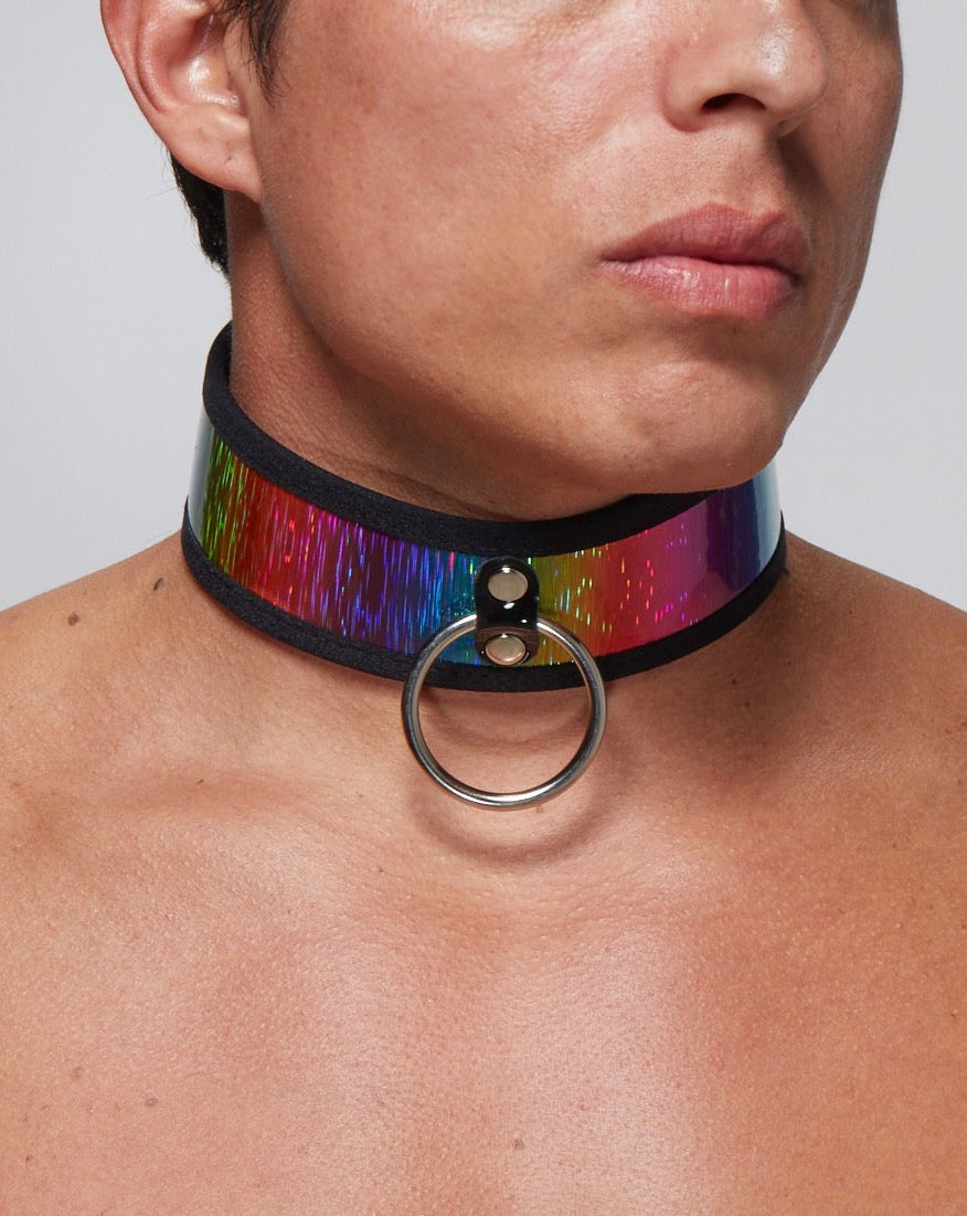 Choke Collar - Rainbow Hologram